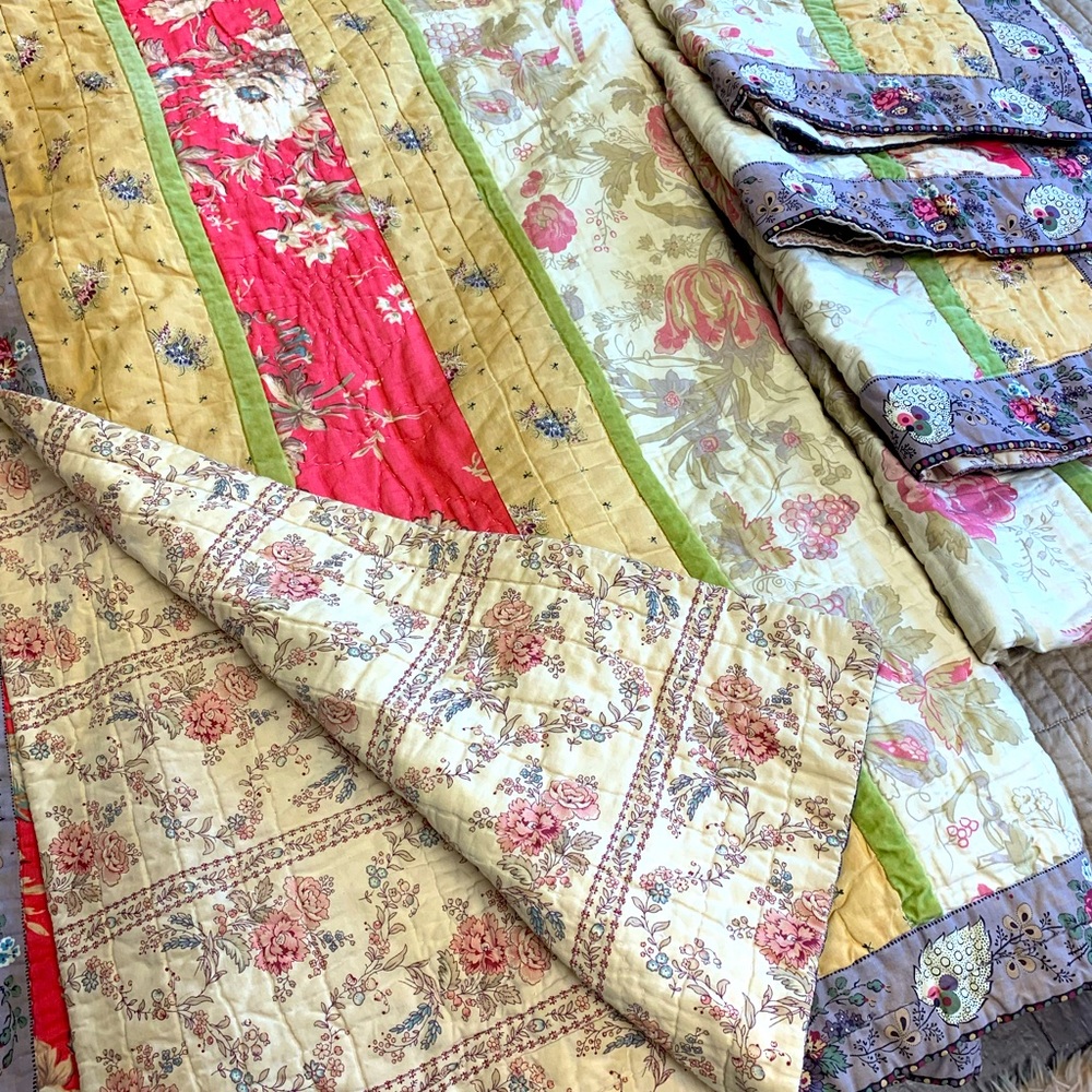 Liz Claiborne Boho Queen size quilt and 4 shams